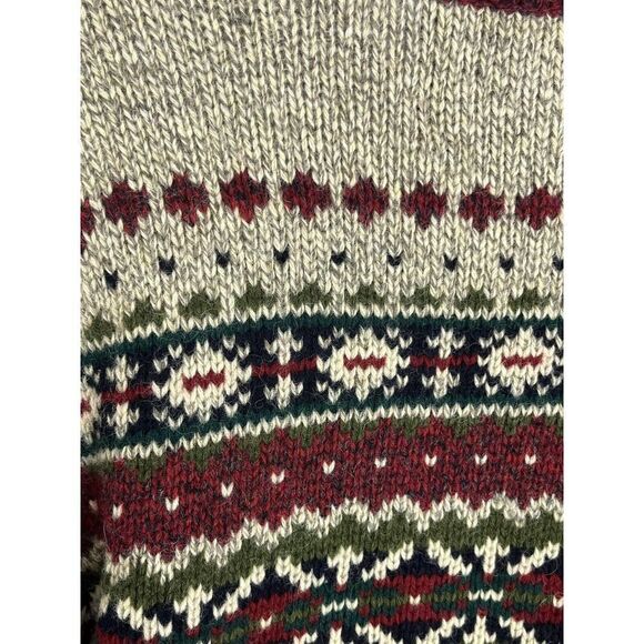 Vtg Abercrombie & Fitch Mens Nordic Fair Isle Sweater Size XL Chunky Knit Wool - Picture 7 of 14